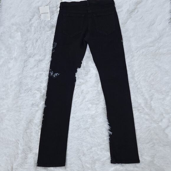 Valentino x Izumi Miyazaki 'Gravitation' Butterfly Print Jeans Black MSRP $2590 - Picture 10 of 16